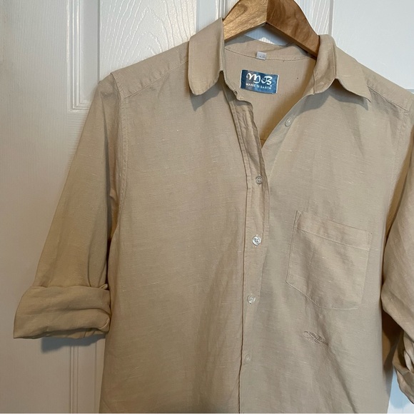 Marie St Barth Safari Cotton Button Down Shirt Sz 40 European Rope Embroidered - Picture 3 of 10